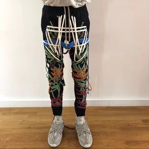 NWT Multi Colored All Laced Up Unisex Stretch Jog…